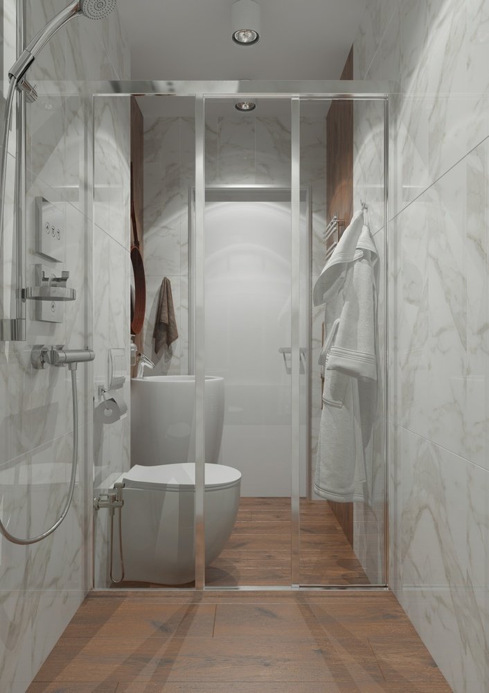 Фото из портфолио ванна и душевая на Кубовой, г. Новосибирск – фотографии дизайна интерьеров на INMYROOM Фото из портфолио ванна и душевая на Кубовой, г. Новосибирск – фотографии дизайна интерьеров на INMYROOM