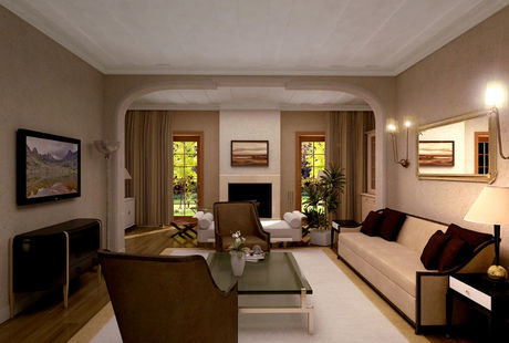 Квартира в Куркино - 120 кв.м. Проект решения гостиной зоны