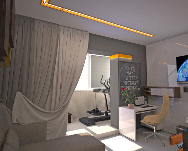 Фото из портфолио Квартира-студия – фотографии дизайна интерьеров на INMYROOM