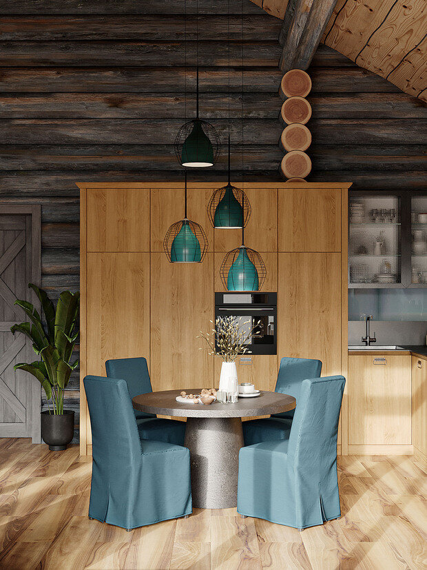 Фотография: Кухня и столовая в стиле Лофт, Современный, Эко, Прованс и Кантри, Дом, Проект дня, Дом и дача, Юлия Чернова, 3 комнаты, Более 90 метров, Астрахань – фото на INMYROOM