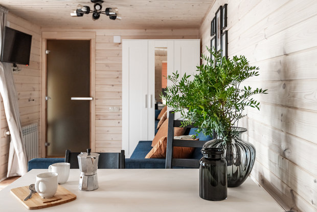 Фотография: Кухня и столовая в стиле Эко, Скандинавский, Дом, Проект недели, Дача, Дом и дача, 3 комнаты, 40-60 метров, Дарья Сергиенко, Челябинская область – фото на INMYROOM