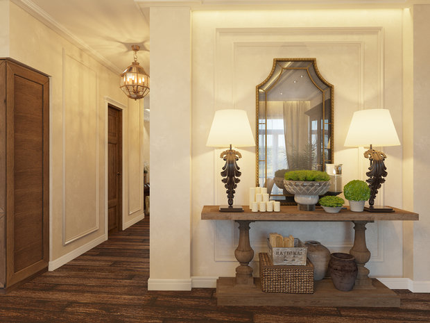 Фото из портфолио дизайн-проект квартиры в винтажном колониальном стиле в г. Москва – фотографии дизайна интерьеров на INMYROOM