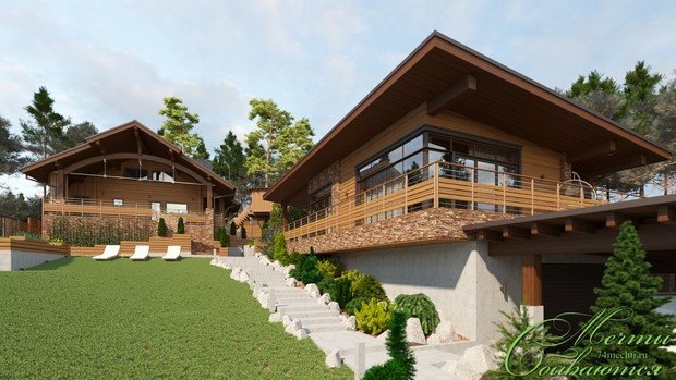 Фото из портфолио Загородная усадьба "Горный воздух" – фотографии дизайна интерьеров на INMYROOM