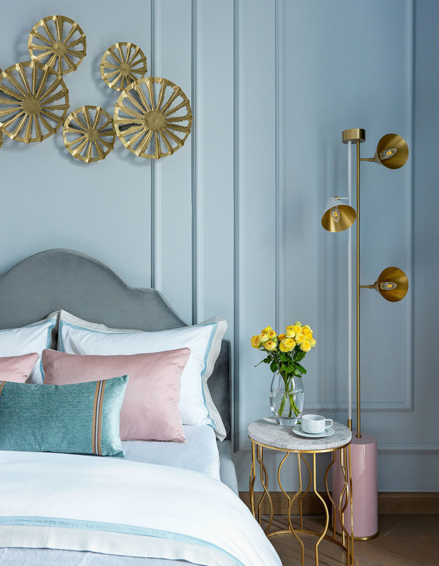 Фотография: Спальня в стиле Классический, Современный, Квартира, Проект недели, Москва, Сталинка, 3 комнаты, Более 90 метров, Анастасия Ковальчук – фото на INMYROOM