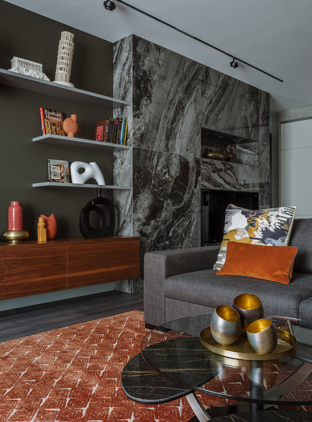 Фотография: Гостиная в стиле Современный, Квартира, Проект дня, Москва, 4 и больше, Более 90 метров – фото на INMYROOM
