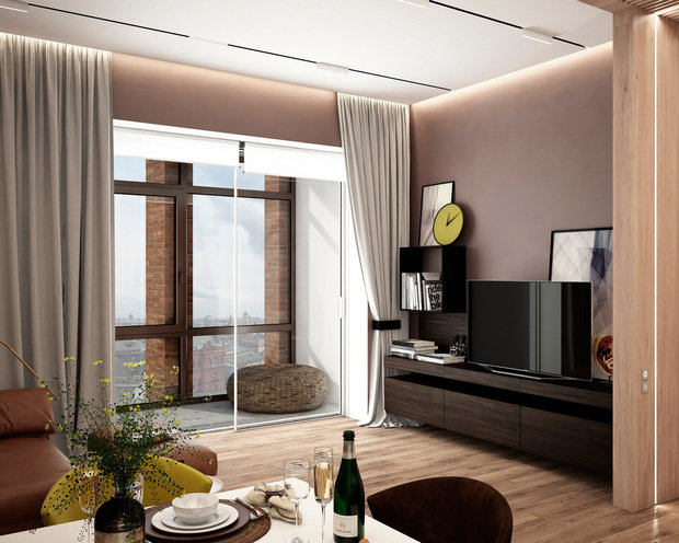 Фото из портфолио Дизайн-проект квартиры 58 м2 – фотографии дизайна интерьеров на INMYROOM