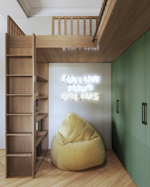 Фотография: Детская в стиле Современный, Эклектика, Квартира, Проект дня, Москва, Сталинка, 4 и больше, 60-90 метров, Марина Ярмаркина – фото на INMYROOM