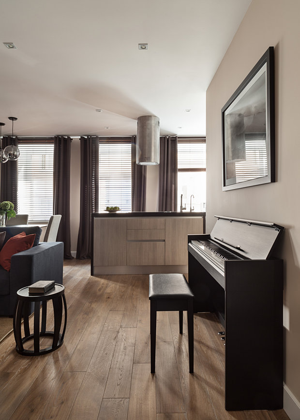 Фотография: Гостиная в стиле Лофт, Современный, Эклектика, Классический, Квартира, Дома и квартиры, IKEA, Проект дня, Дина Салахова – фото на INMYROOM