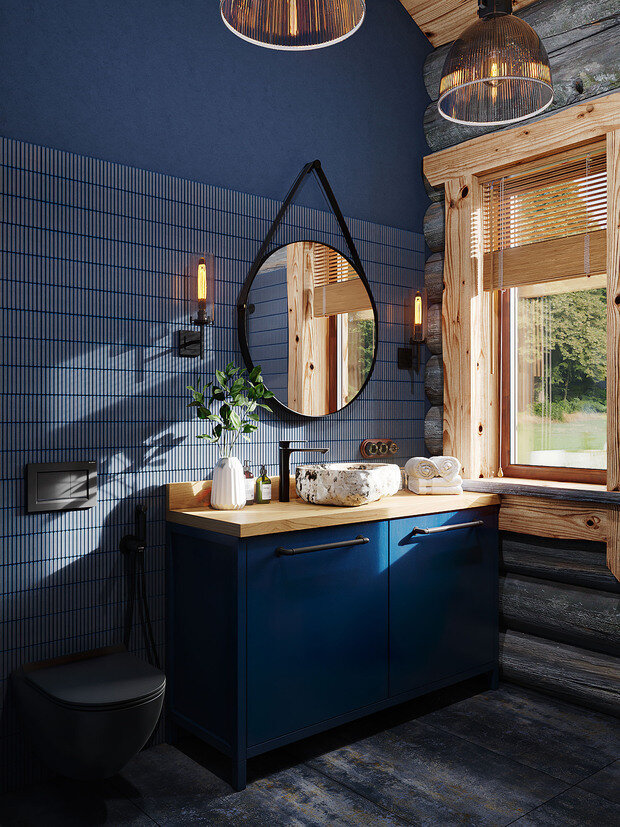 Фотография: Ванная в стиле Лофт, Современный, Эклектика, Прованс и Кантри, Дом, Проект дня, Дом и дача, Юлия Чернова, 3 комнаты, Более 90 метров, Астрахань – фото на INMYROOM