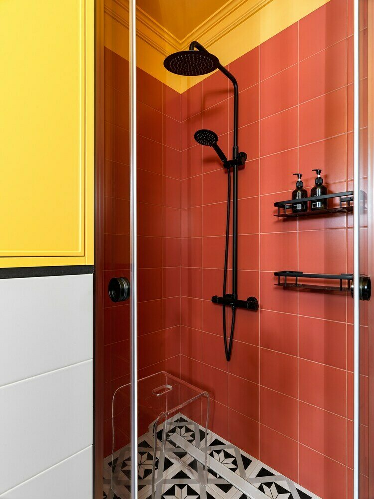 Фотография: Ванная в стиле Современный, Эклектика, Квартира, Проект недели, Москва, 3 комнаты, Более 90 метров, Miklashevskaia Interior, Анна Миклашевская – фото на INMYROOM