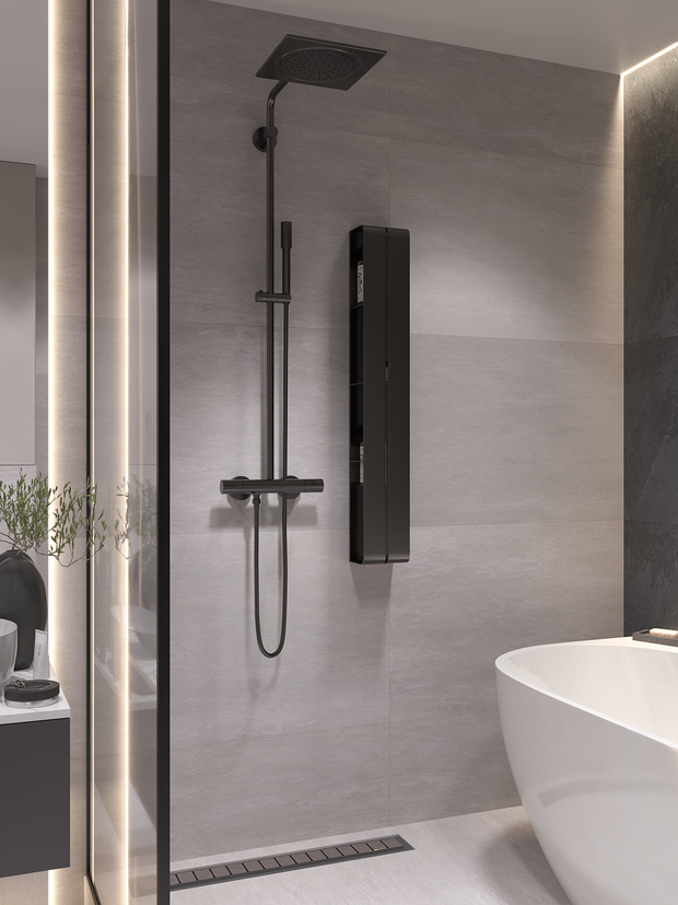 Визуализация интерьера ванной комнаты в стиле минимализм