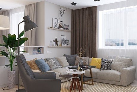 Проект "Сочный" в центре столицы, 80м2