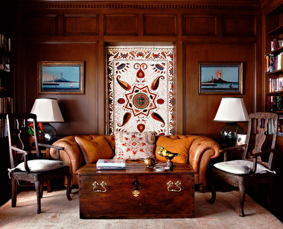 Фотография: Гостиная в стиле Восточный, Эклектика, Дом, Цвет в интерьере, Дома и квартиры – фото на INMYROOM