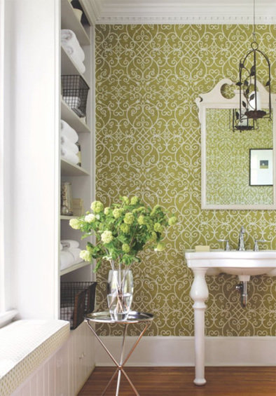 Фотография: Ванная в стиле Восточный, Декор интерьера, Декор дома, Обои – фото на INMYROOM