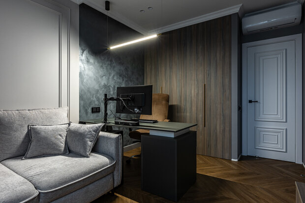 Фотография: Кабинет в стиле Классический, Современный, Квартира, Проект недели, 3 комнаты, 60-90 метров – фото на INMYROOM