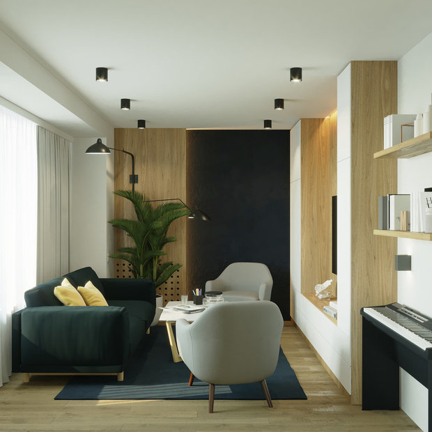 Фотография: Гостиная в стиле Скандинавский, Советы, Ремонт на практике, напольное покрытие, Quick Step – фото на INMYROOM