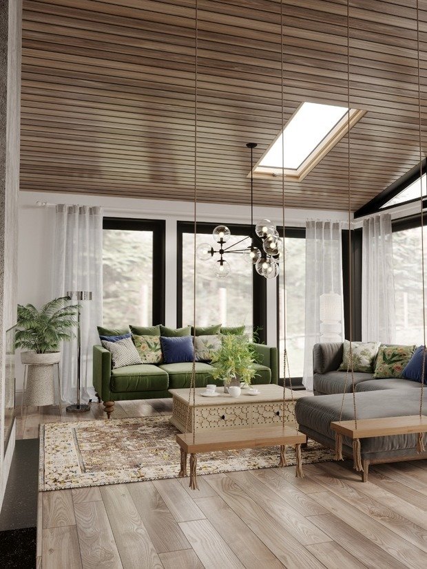 Фото из портфолио Загородный дом 147,7 м² с черными акцентами – фотографии дизайна интерьеров на INMYROOM