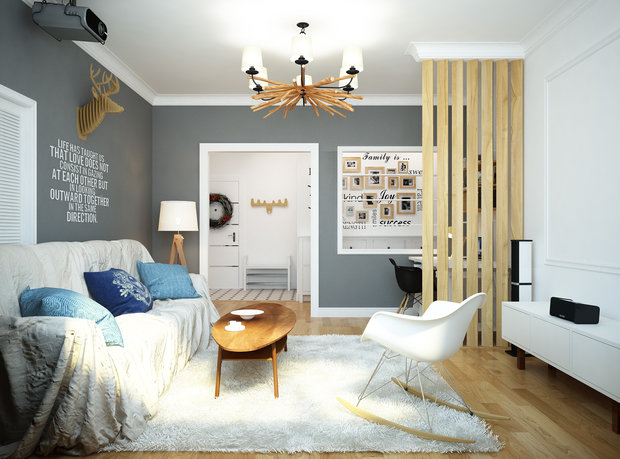 Фотография: Гостиная в стиле Скандинавский, Декор интерьера, Квартира, Декор, Проект недели, ИКЕА, Алексей Ковязин – фото на INMYROOM