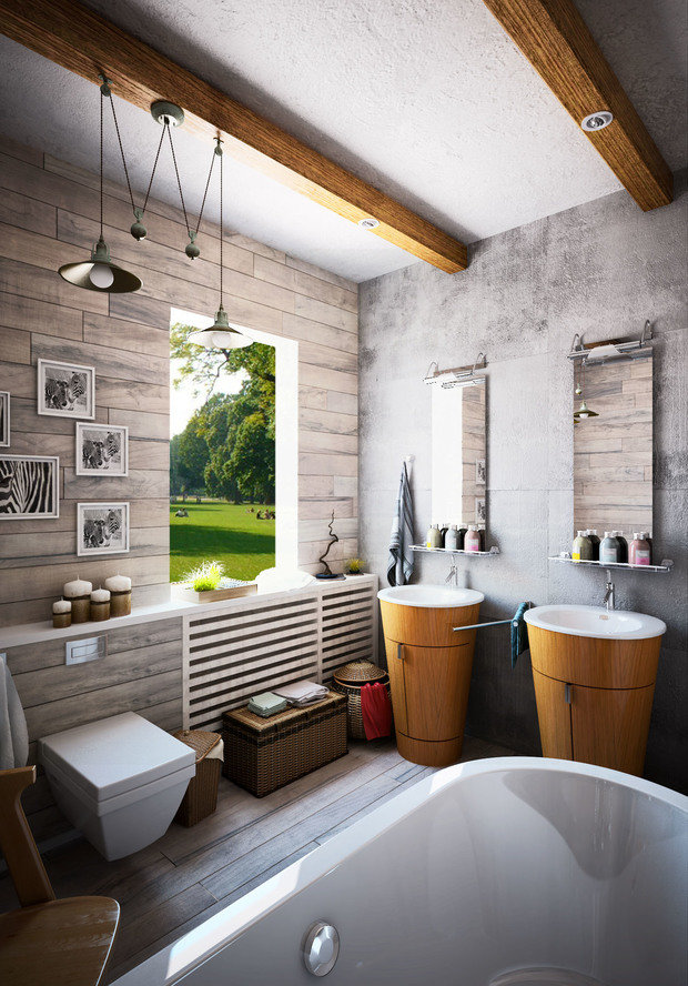 Фотография: Ванная в стиле Лофт, Квартира, Дом, Дома и квартиры, Проект недели – фото на INMYROOM