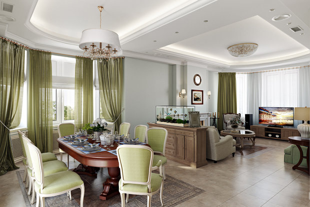 Фото из портфолио Коттедж 360 м2 для семьи в деревне Мансурово – фотографии дизайна интерьеров на INMYROOM