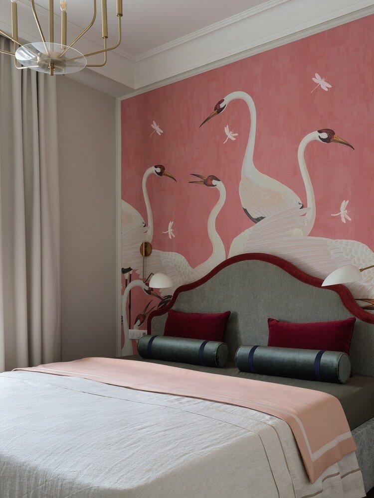 Фотография: Спальня в стиле Современный, Эклектика, Квартира, Проект недели, Москва, Монолитный дом, 3 комнаты, 60-90 метров, Вероника Князева – фото на INMYROOM