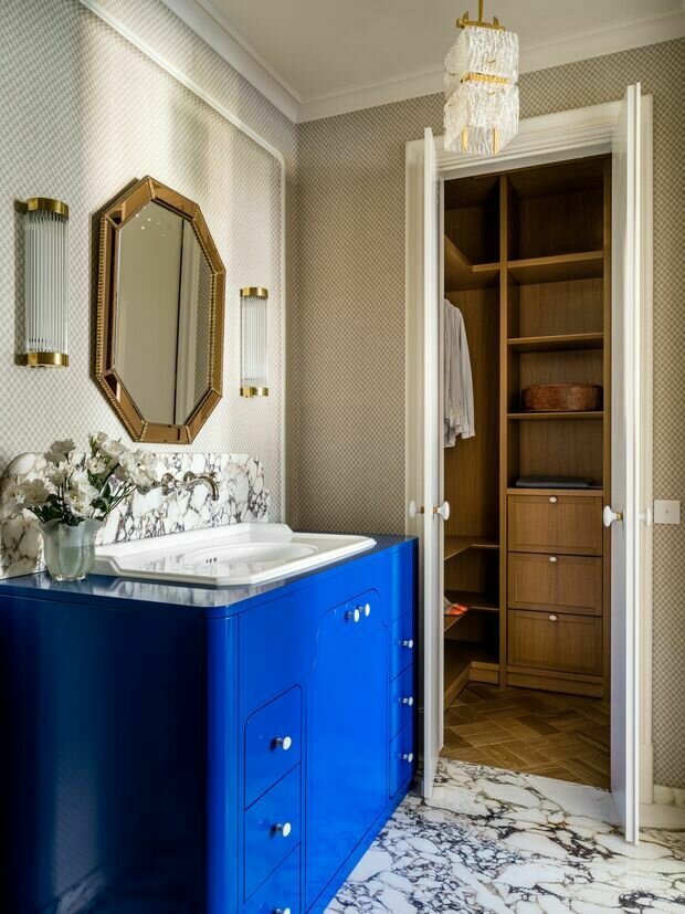 Фотография: Ванная в стиле Эклектика, Винтажный, Классический, Современный, Квартира, Проект дня, Москва, 4 и больше, Более 90 метров, Елена Учаева – фото на INMYROOM