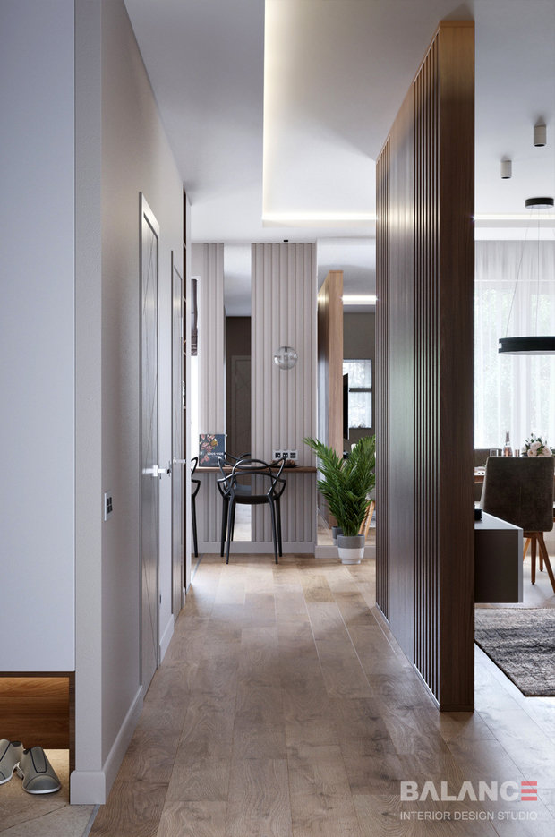 Фото из портфолио Трехкомнатная квартира, 98 м2 – фотографии дизайна интерьеров на INMYROOM