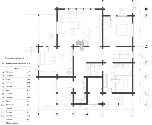 Фото из портфолио Коттедж из клееного бруса – фотографии дизайна интерьеров на INMYROOM