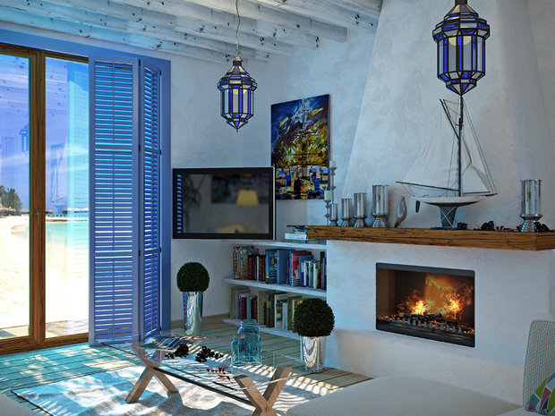 Фотография: Гостиная в стиле Восточный, Эклектика, Декор интерьера, Дом, Декор, Цвет в интерьере, Дома и квартиры, Средиземноморский, Греция – фото на INMYROOM