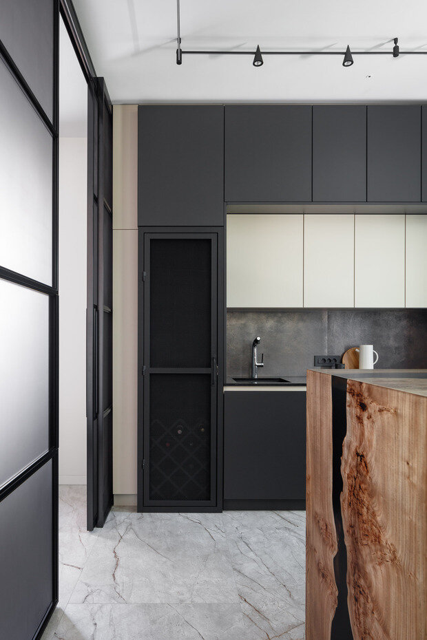 Фотография: Кухня и столовая в стиле Лофт, Квартира, Проект недели, Москва, 2 комнаты, 40-60 метров, Александра Останкова, OSA Design – фото на INMYROOM