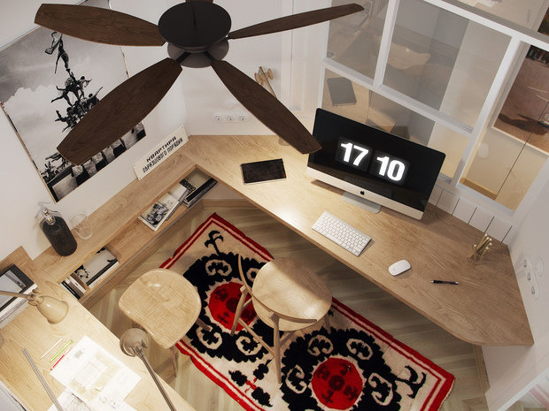 Фотография: Кабинет в стиле Скандинавский, Современный, Квартира, Проект недели, Москва, Сталинка, 3 комнаты, 60-90 метров, Маргарита Рассказова – фото на INMYROOM