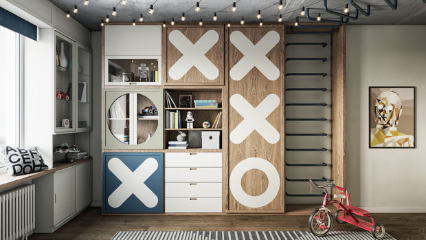 Фотография: Детская в стиле Лофт, Эклектика, Квартира, Проект дня, Санкт-Петербург, ToTaste Studio, 3 комнаты, 60-90 метров, Более 90 метров – фото на INMYROOM