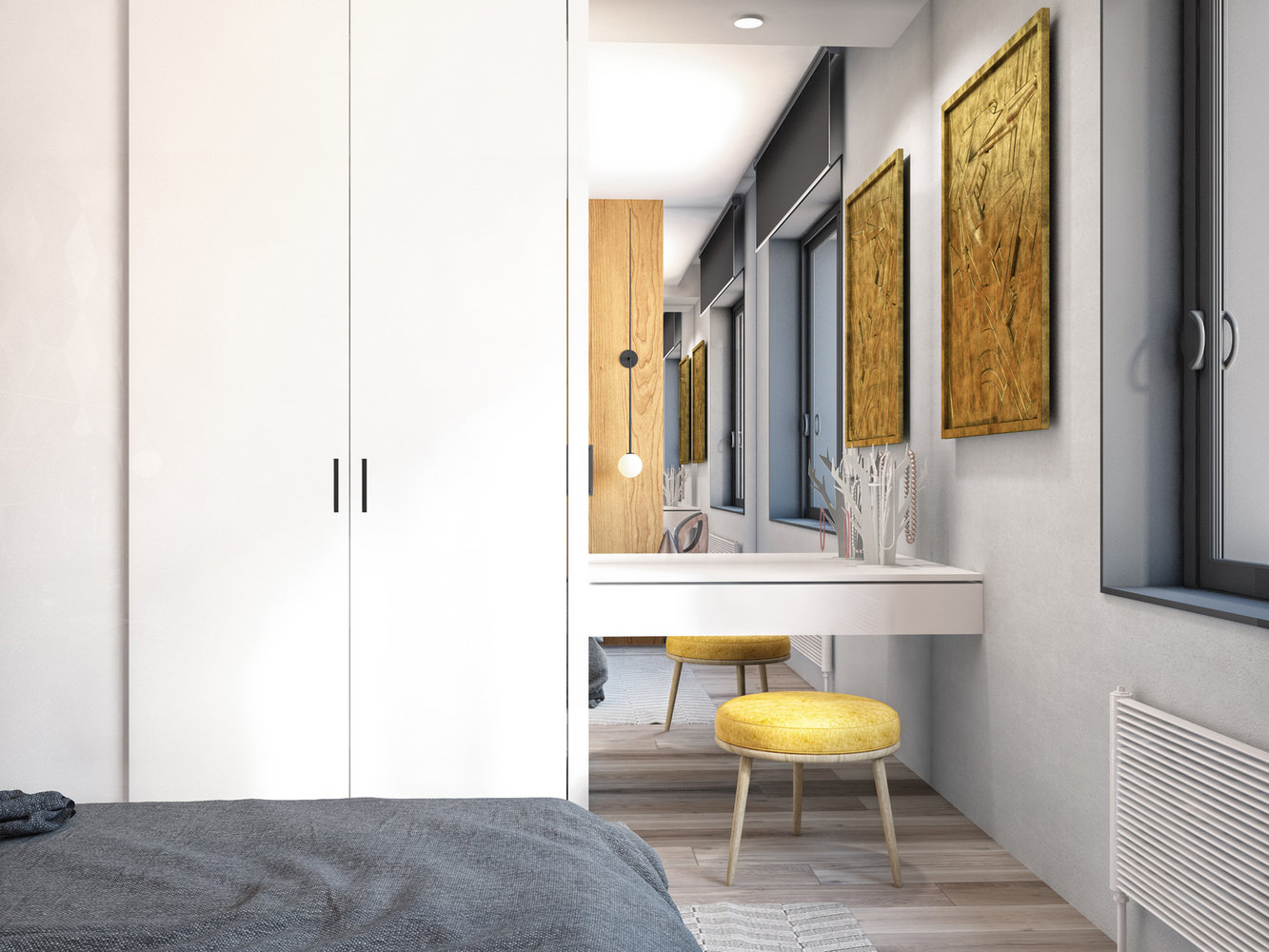 Фотография: Спальня в стиле Современный, Квартира, Проект недели, Эко, Казань, Марсель Кадыров, новостройка, Монолитный дом, 2 комнаты, 60-90 метров – фото на INMYROOM Фотография: Спальня в стиле Современный, Квартира, Проект недели, Эко, Казань, Марсель Кадыров, новостройка, Монолитный дом, 2 комнаты, 60-90 метров – фото на INMYROOM