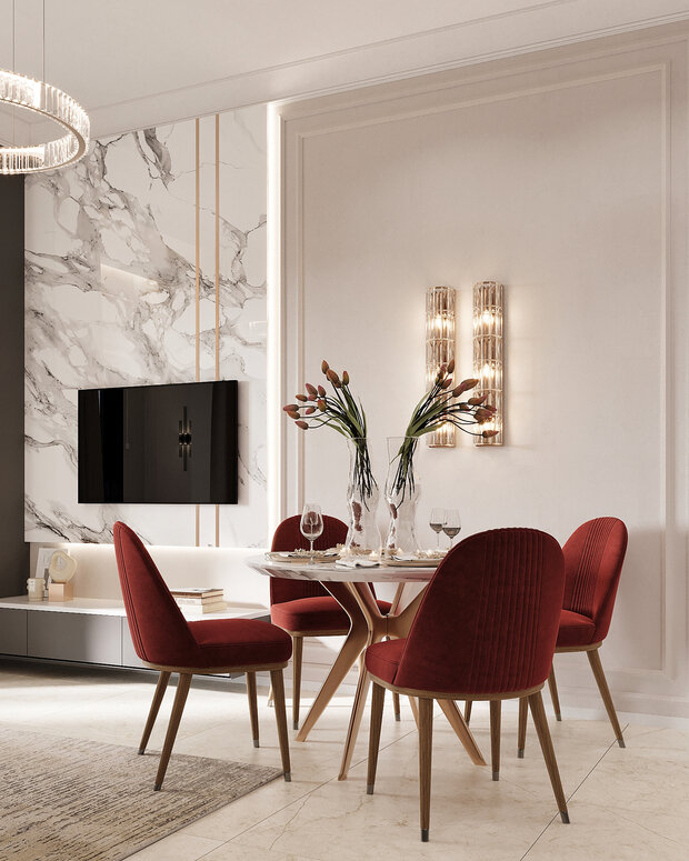 Фото из портфолио Дизайн интерьера квартиры в ЖК «ОМ» в стиле современной классики – фотографии дизайна интерьеров на INMYROOM