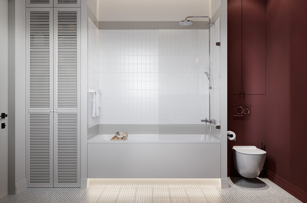 Фотография: Ванная в стиле Современный, Квартира, Проект недели, Москва, 4 и больше, Более 90 метров, Ольга Литковская – фото на INMYROOM