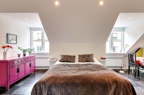 Фотография: Спальня в стиле Прованс и Кантри, Восточный, Декор и DIY, Квартира, Дома и квартиры, Пентхаус, Стокгольм, Мансарда – фото на INMYROOM