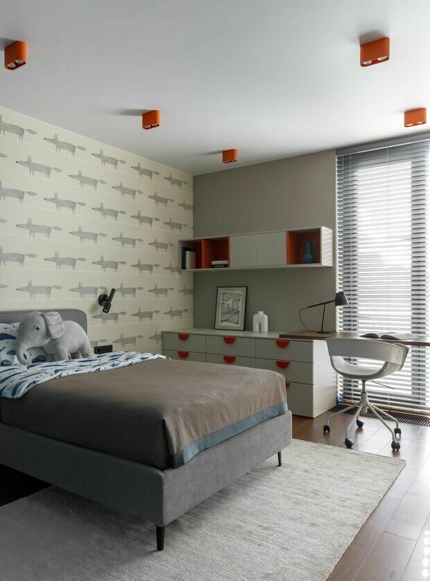 Фотография: Детская в стиле Современный, Дом, Минимализм, Проект дня, Подмосковье, Дом и дача, Монолитный дом, 4 и больше, Более 90 метров, Анна Шаповалова – фото на INMYROOM
