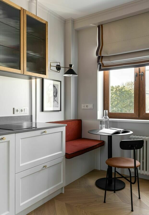 Фотография: Кухня и столовая в стиле Современный, Винтажный, Квартира, Проект дня, 2 комнаты, 40-60 метров – фото на INMYROOM