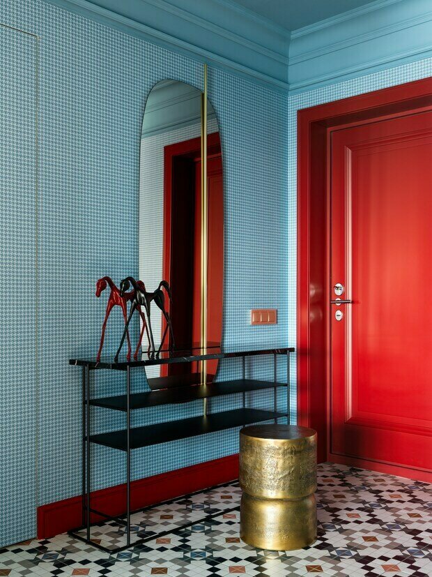 Фотография: Прихожая в стиле Современный, Эклектика, Квартира, Проект недели, Москва, 3 комнаты, Более 90 метров, Miklashevskaia Interior, Анна Миклашевская – фото на INMYROOM