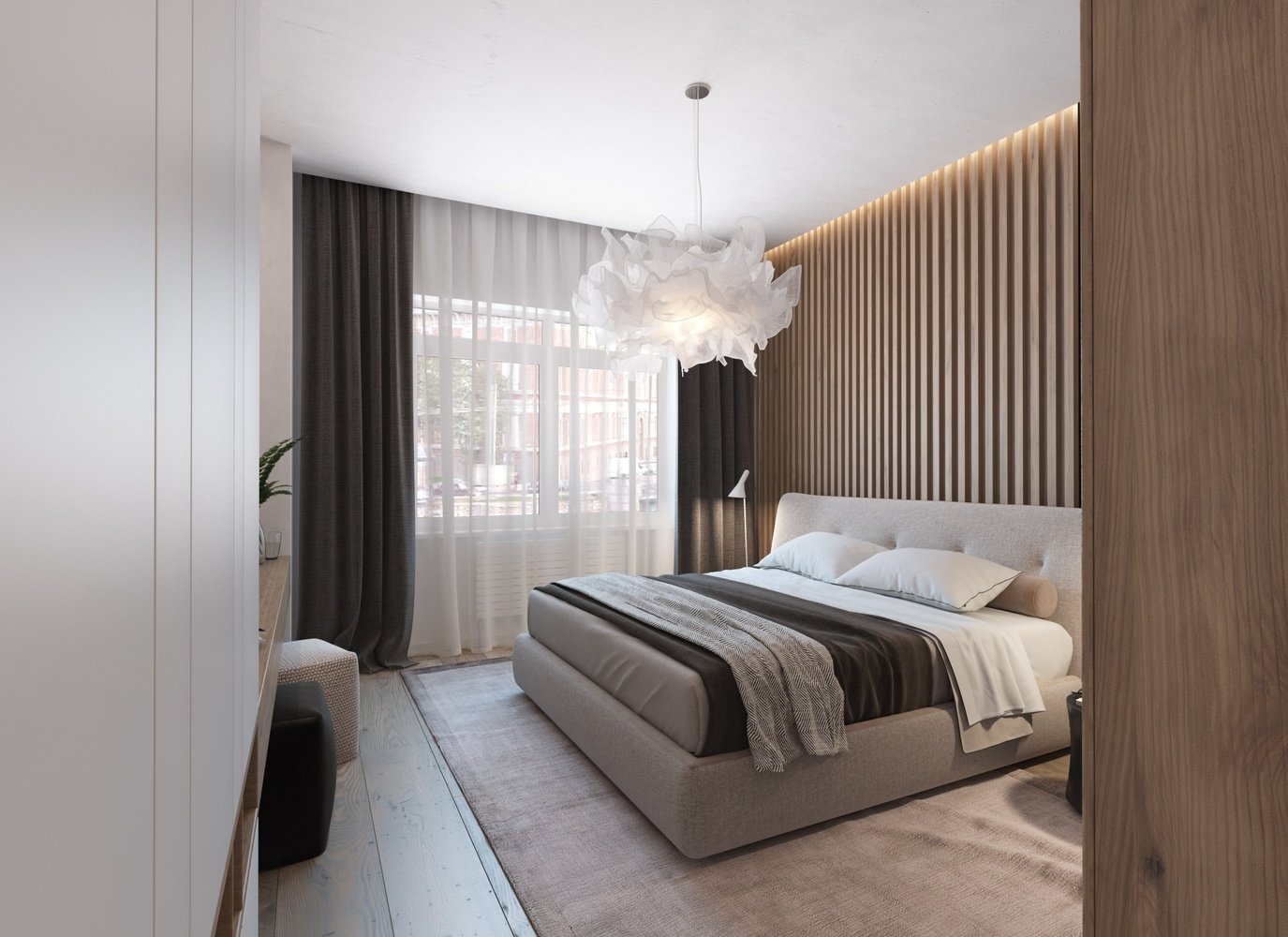 Фотография: Спальня в стиле Минимализм, Эко, Квартира, Проект недели, Московская область, Королев, Монолитный дом, 4 и больше, Более 90 метров, «Ригель и Балка» – фото на INMYROOM Фотография: Спальня в стиле Минимализм, Эко, Квартира, Проект недели, Московская область, Королев, Монолитный дом, 4 и больше, Более 90 метров, «Ригель и Балка» – фото на INMYROOM