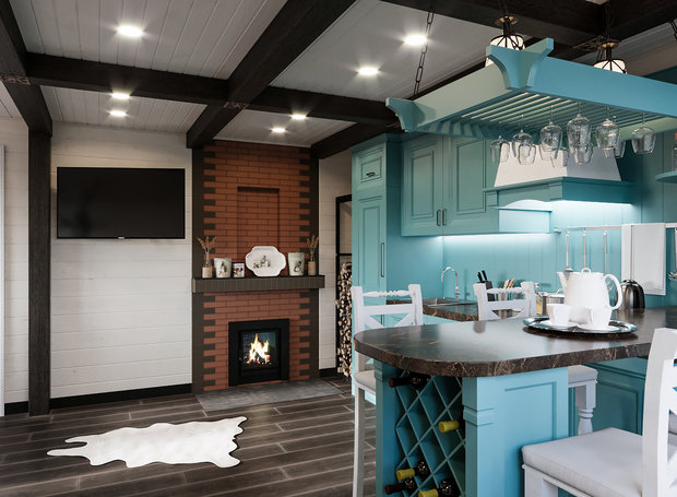 Фото из портфолио Гостевой дом-баня, пос. Глебычево – фотографии дизайна интерьеров на INMYROOM