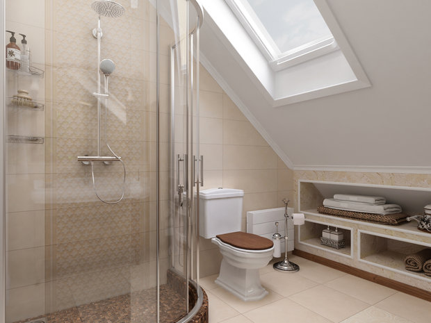 Фотография: Ванная в стиле Прованс и Кантри, Скандинавский, Проект недели, Дача, Ленинградская область, каркасный дом, Design by Tolsh – фото на INMYROOM