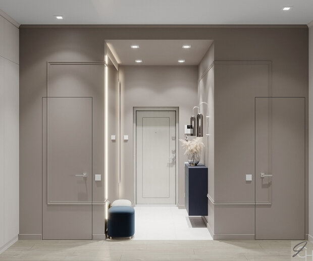 Фото из портфолио Дом в бежевых тонах (1 этаж) – фотографии дизайна интерьеров на INMYROOM