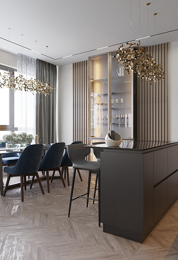 Фото из портфолио 160 м² ЖК Дыхание – фотографии дизайна интерьеров на INMYROOM
