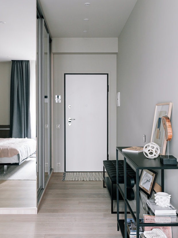 Фотография: Прихожая в стиле Минимализм, Современный, Малогабаритная квартира, Квартира, Студия, Проект дня, Москва, до 40 метров, Ирина Ежова – фото на INMYROOM