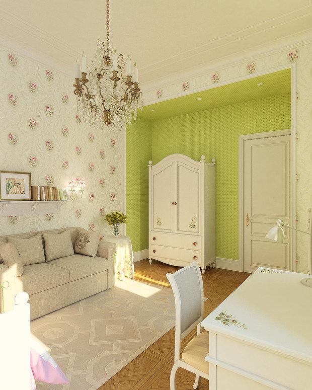 Фото из портфолио "Нескучная классика". Квартира для мамы и дочки. – фотографии дизайна интерьеров на INMYROOM