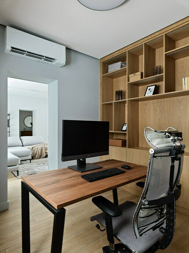 Фотография: Кабинет в стиле Современный, Минимализм, Дом, Проект дня, Дом и дача, Ленинградская область, 4 и больше, Более 90 метров, Анара Беркалиева – фото на INMYROOM