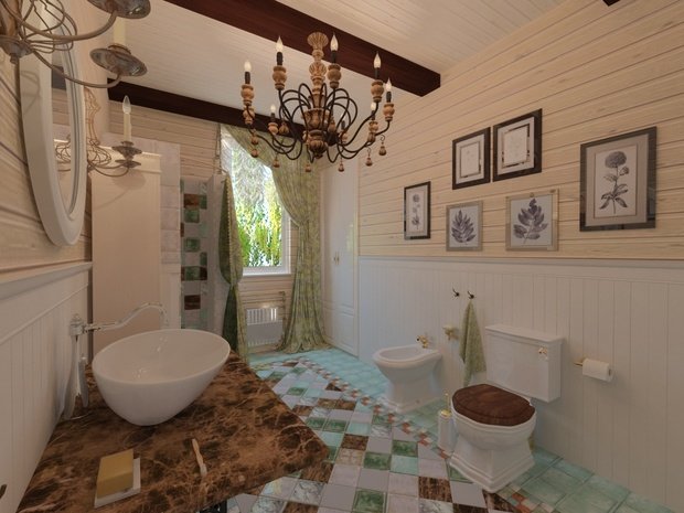 Фото из портфолио Сруб Прованс – фотографии дизайна интерьеров на INMYROOM