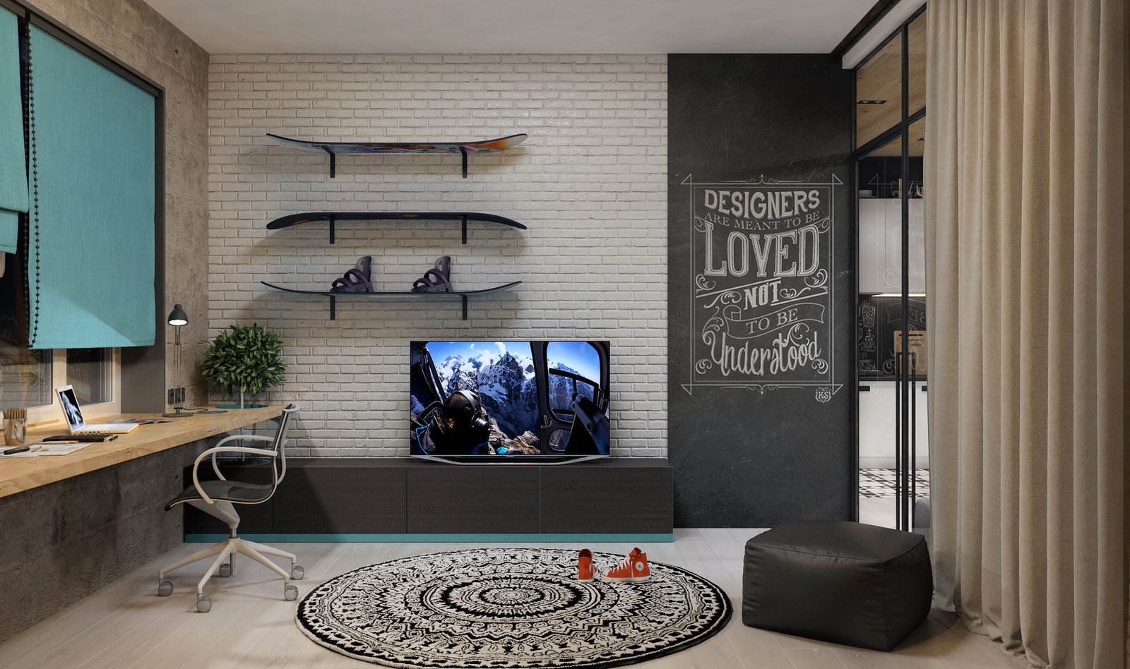 Фото из портфолио Лофт для молодой пары. – фотографии дизайна интерьеров на INMYROOM Фото из портфолио Лофт для молодой пары. – фотографии дизайна интерьеров на INMYROOM