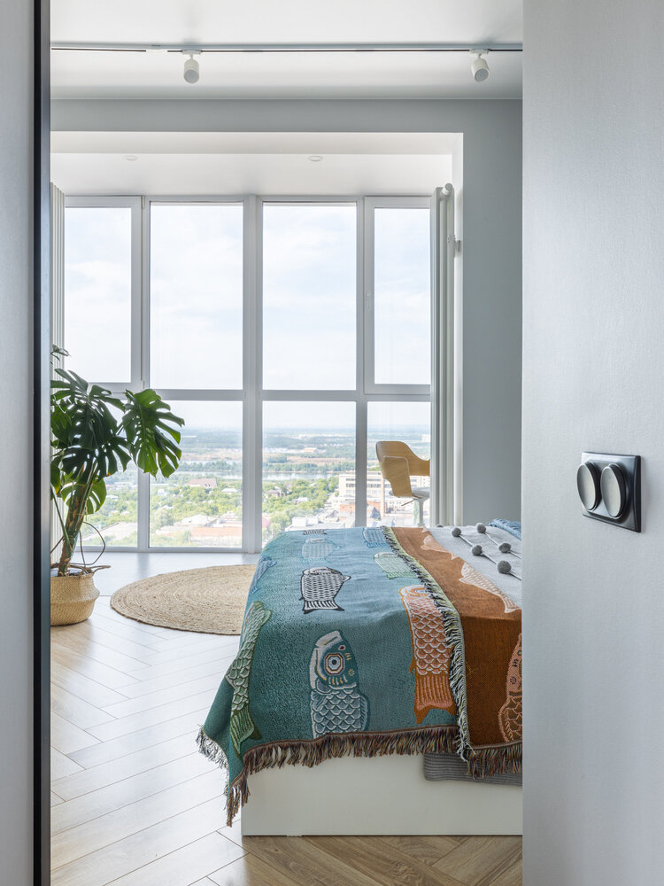 Фотография: Спальня в стиле Современный, Скандинавский, Квартира, Проект дня, 3 комнаты, 60-90 метров, Уфа, Эльмира Галимова – фото на INMYROOM Фотография: Спальня в стиле Современный, Скандинавский, Квартира, Проект дня, 3 комнаты, 60-90 метров, Уфа, Эльмира Галимова – фото на INMYROOM